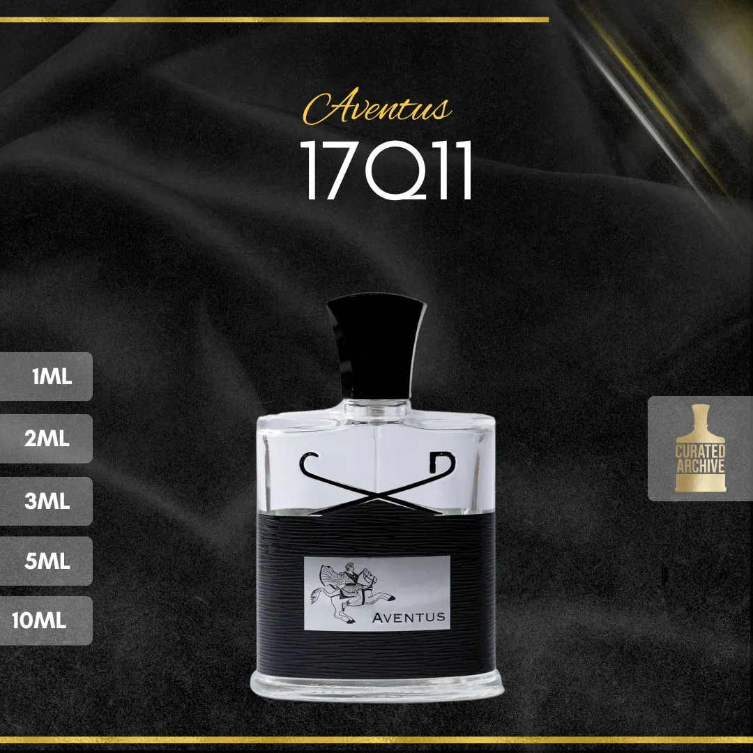 Creed Aventus 17Q11 fragrance bottle, decants from 1ml to 10ml