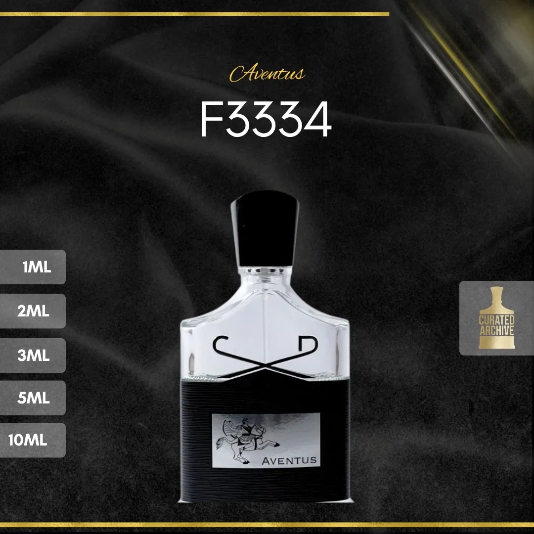 Creed Aventus F3334 fragrance bottle, decants from 1ml to 10ml