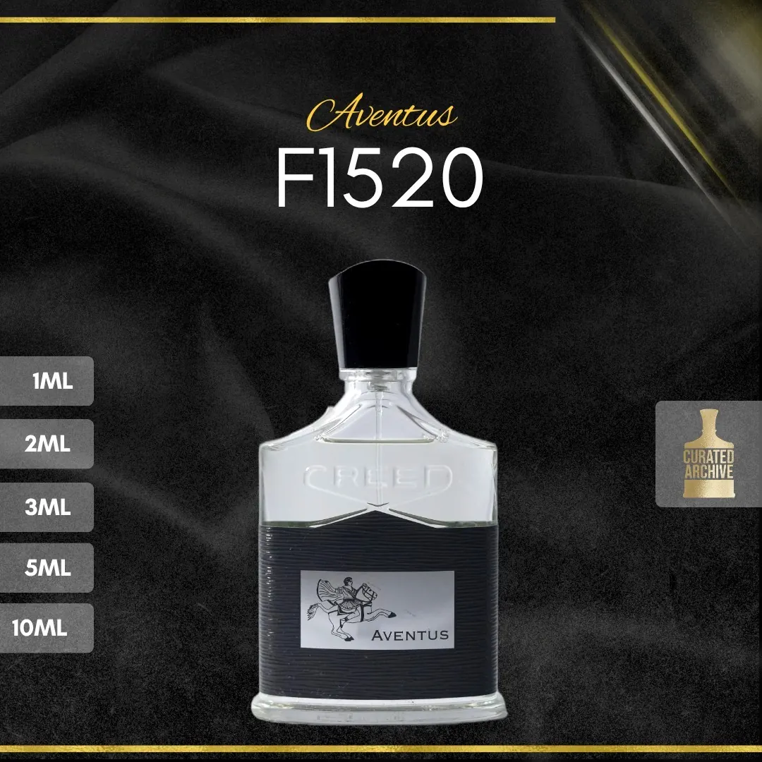 Creed Aventus F1520 fragrance bottle, decants from 1ml to 10ml