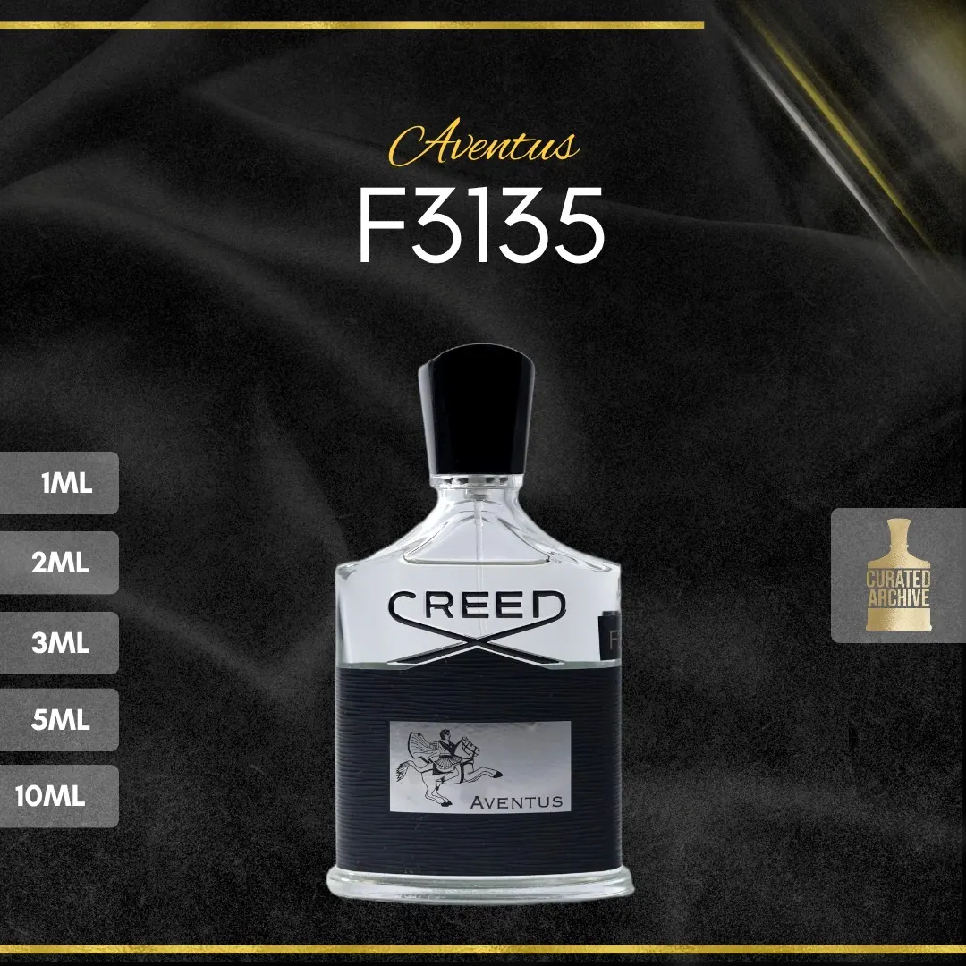 Creed Aventus F3135 fragrance bottle, decants from 1ml to 10ml