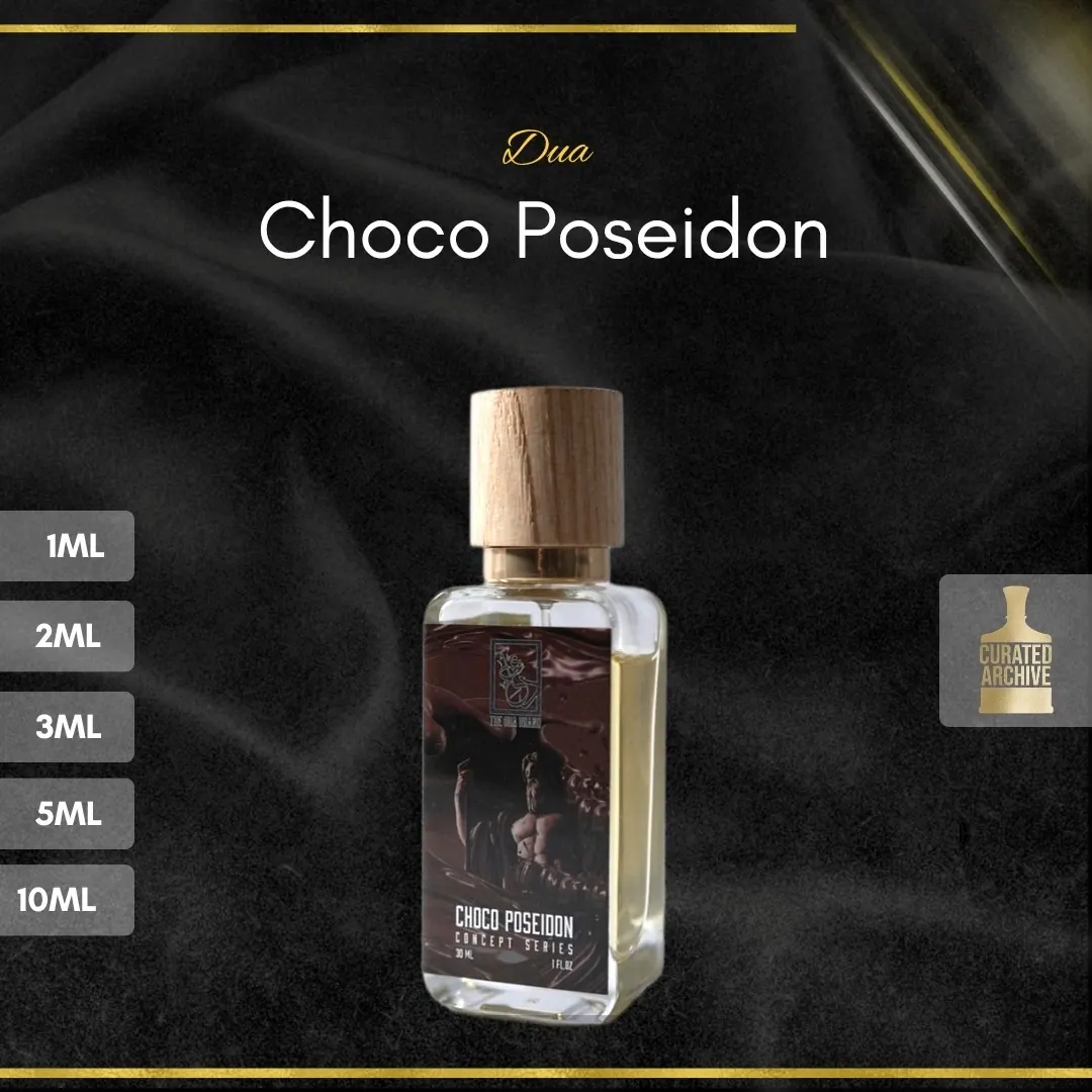 Dua Choco Poseidon fragrance bottle, decants from 1ml to 10ml