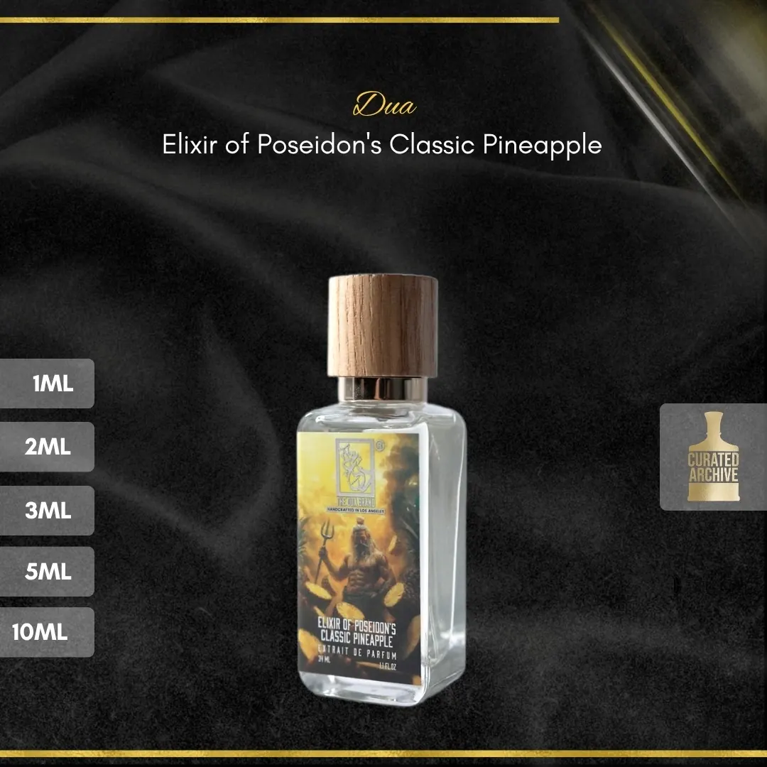Dua Elixir of Poseidon's Classic Pineapple fragrance bottle, decants from 1ml to 10ml