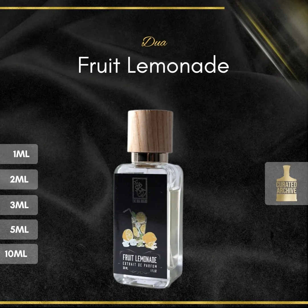 Dua Fruit Lemonade fragrance bottle, decants from 1ml to 10ml