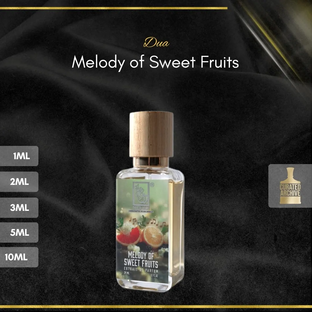 Dua Melody of Sweet Fruits fragrance bottle, decants from 1ml to 10ml