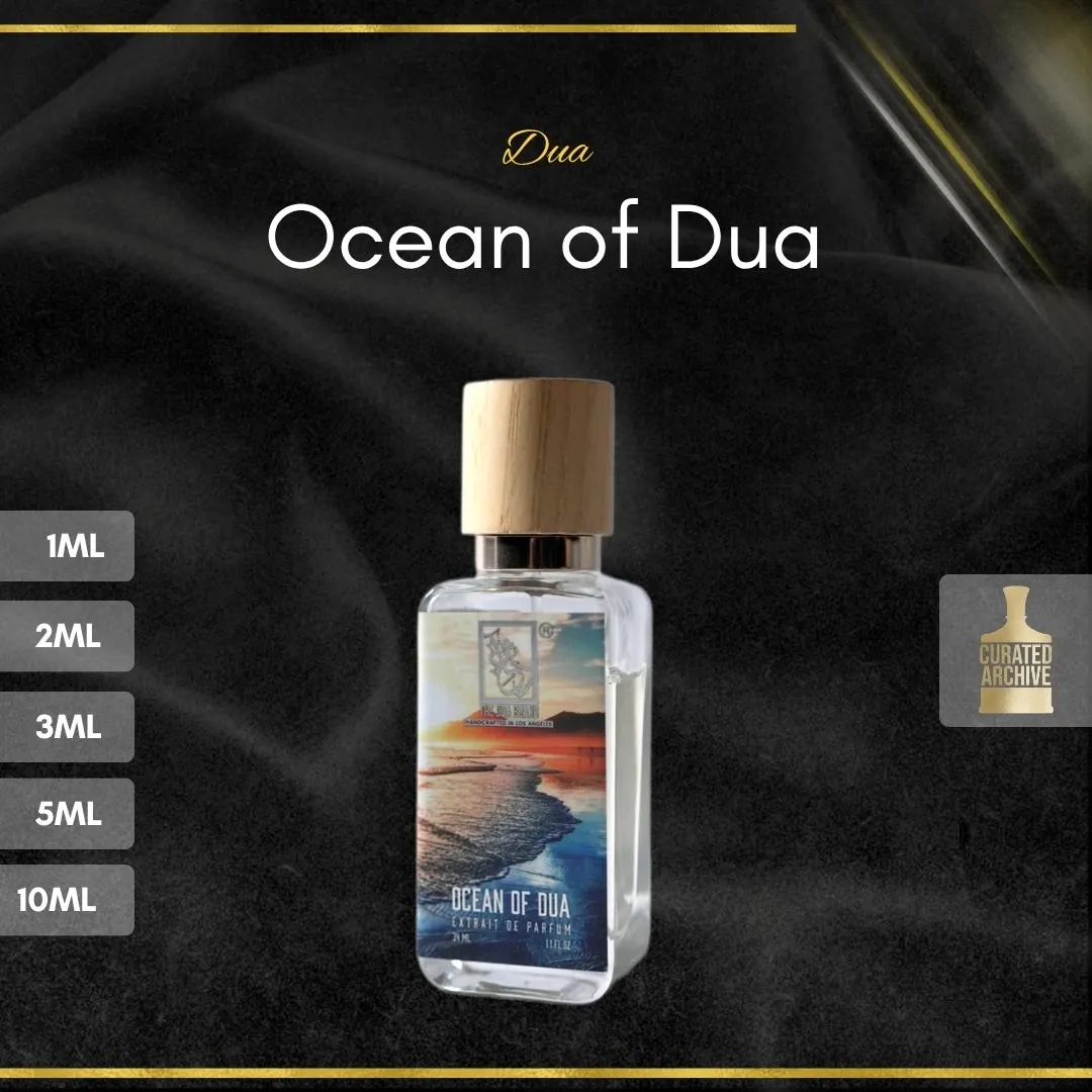 Ocean of Dua fragrance bottle, decants from 1ml to 10ml