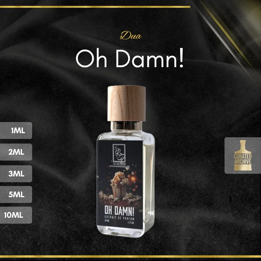 Dua Oh Damn! fragrance bottle, decants from 1ml to 10ml