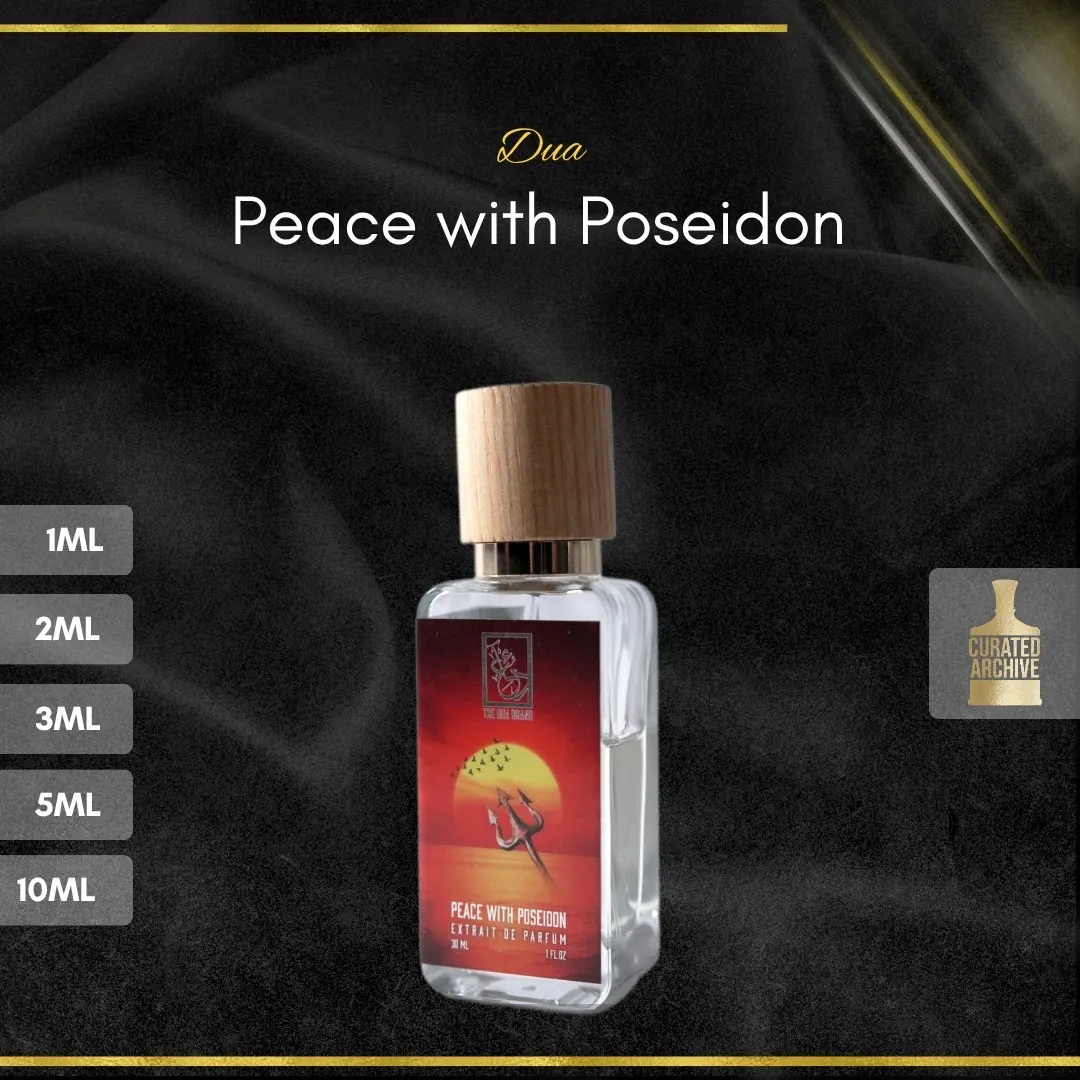 Dua Peace with Poseidon fragrance bottle, decants from 1ml to 10ml
