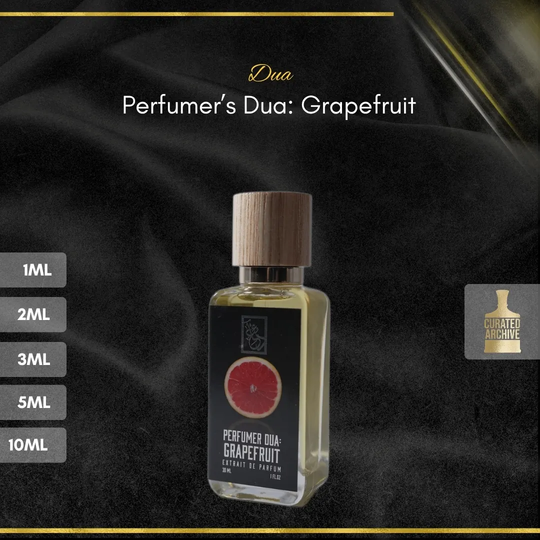 Perfumer’s Dua: Grapefruit fragrance bottle, decants from 1ml to 10ml