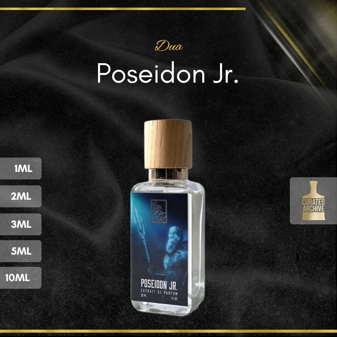 Dua Poseidon Jr. fragrance bottle, decants from 1ml to 10ml