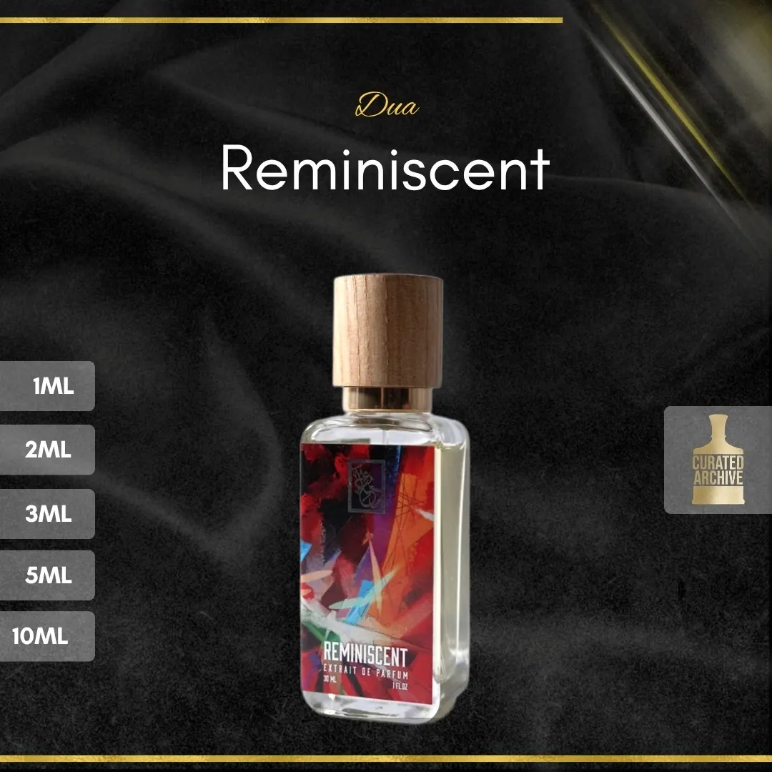 Dua Reminiscent fragrance bottle, decants from 1ml to 10ml