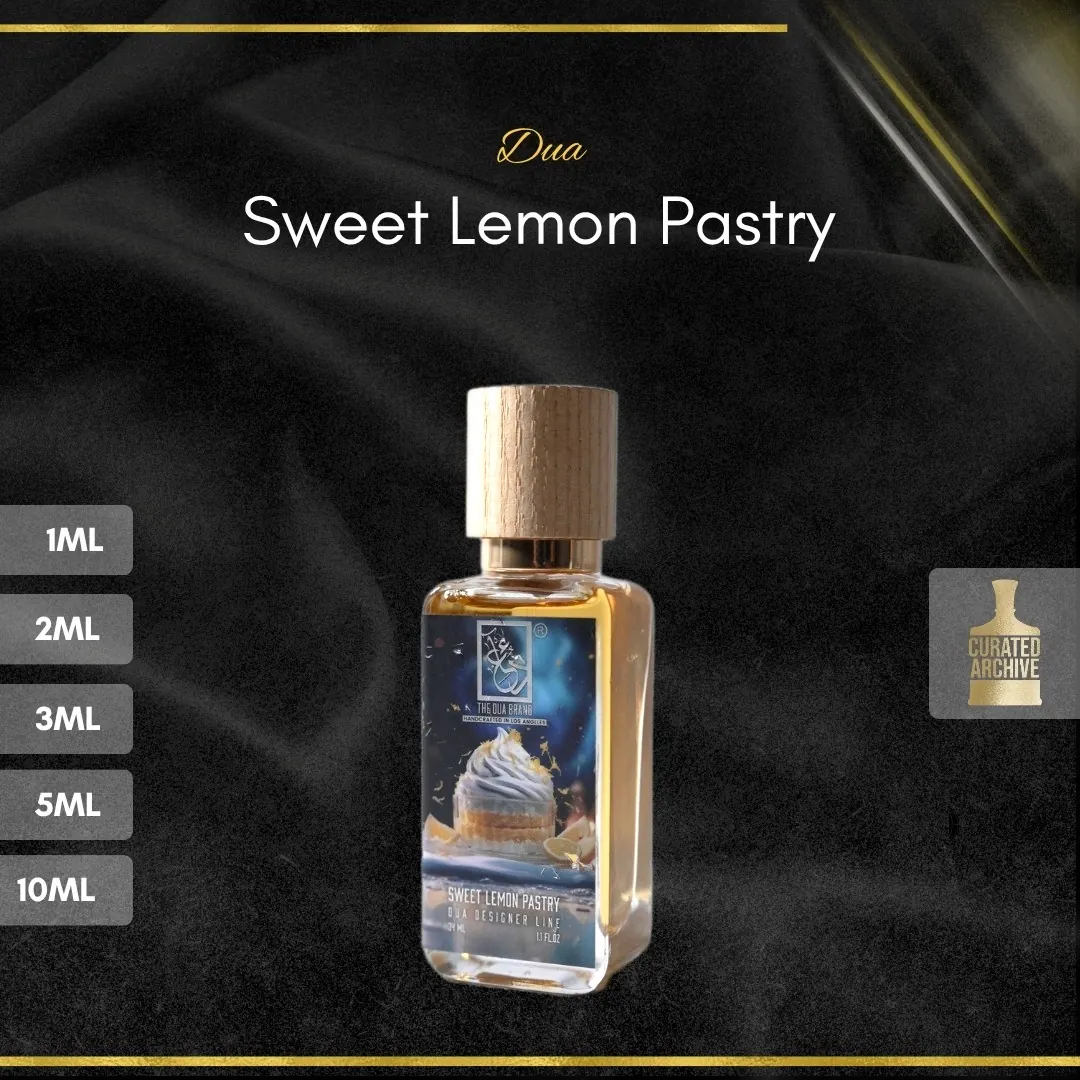 Dua Sweet Lemon Pastry fragrance bottle, decants from 1ml to 10ml