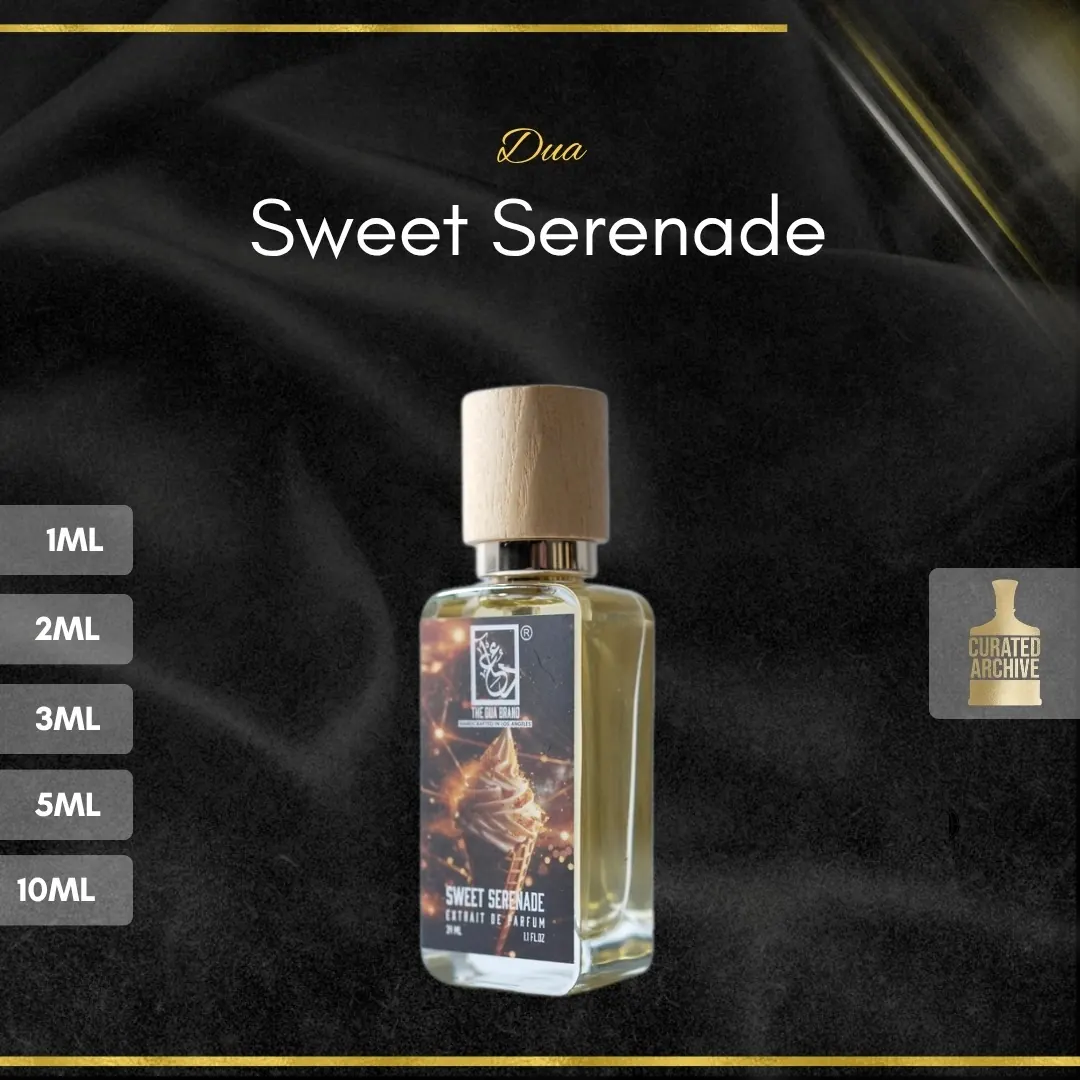 Dua Sweet Serenade fragrance bottle, decants from 1ml to 10ml