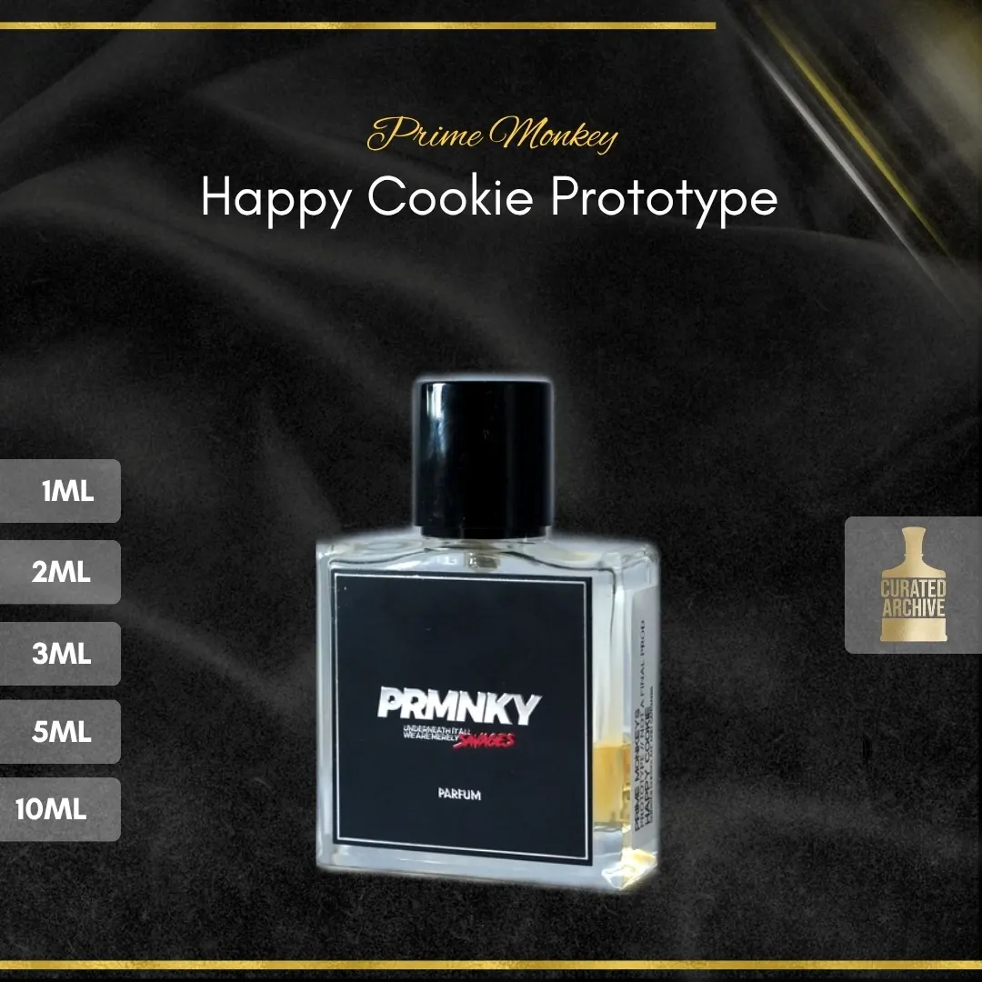 Prime Monkey Happy Cookie Prototype fragrance bottle, decants from 1ml to 10ml
