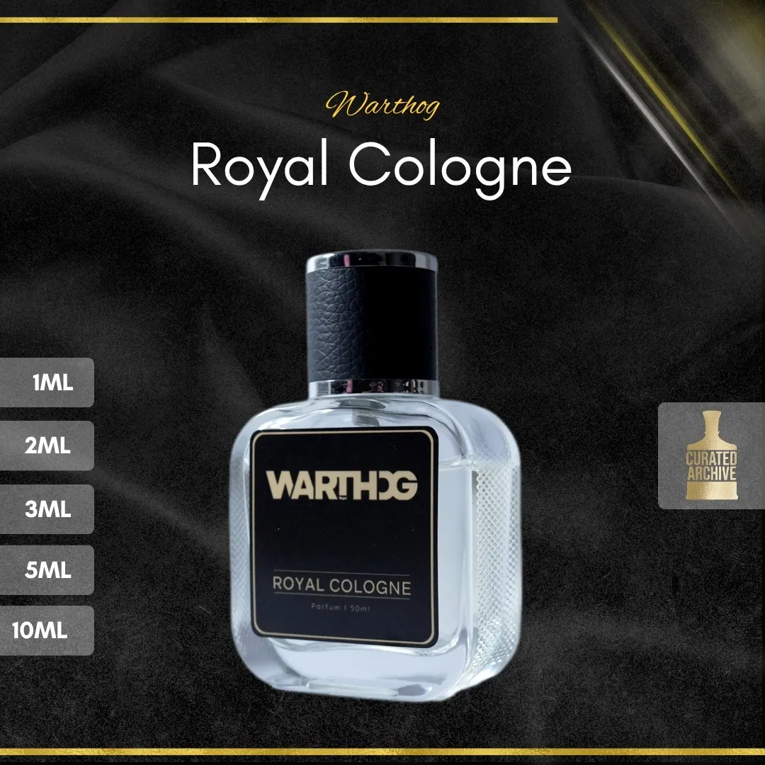Warthog Royal Cologne fragrance bottle, decants from 1ml to 10ml
