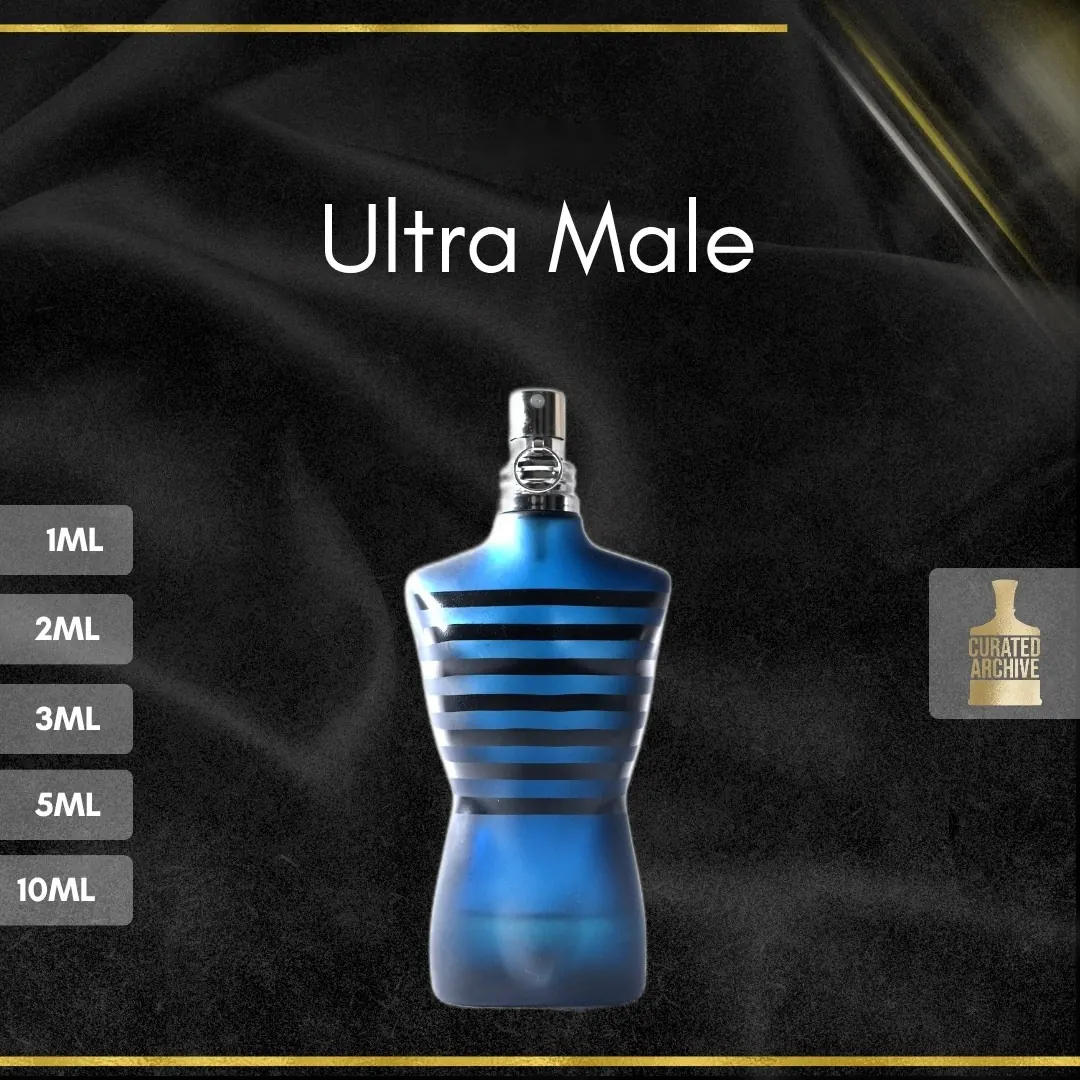 JPG Ultra Male fragrance bottle, decants from 1ml to 10ml