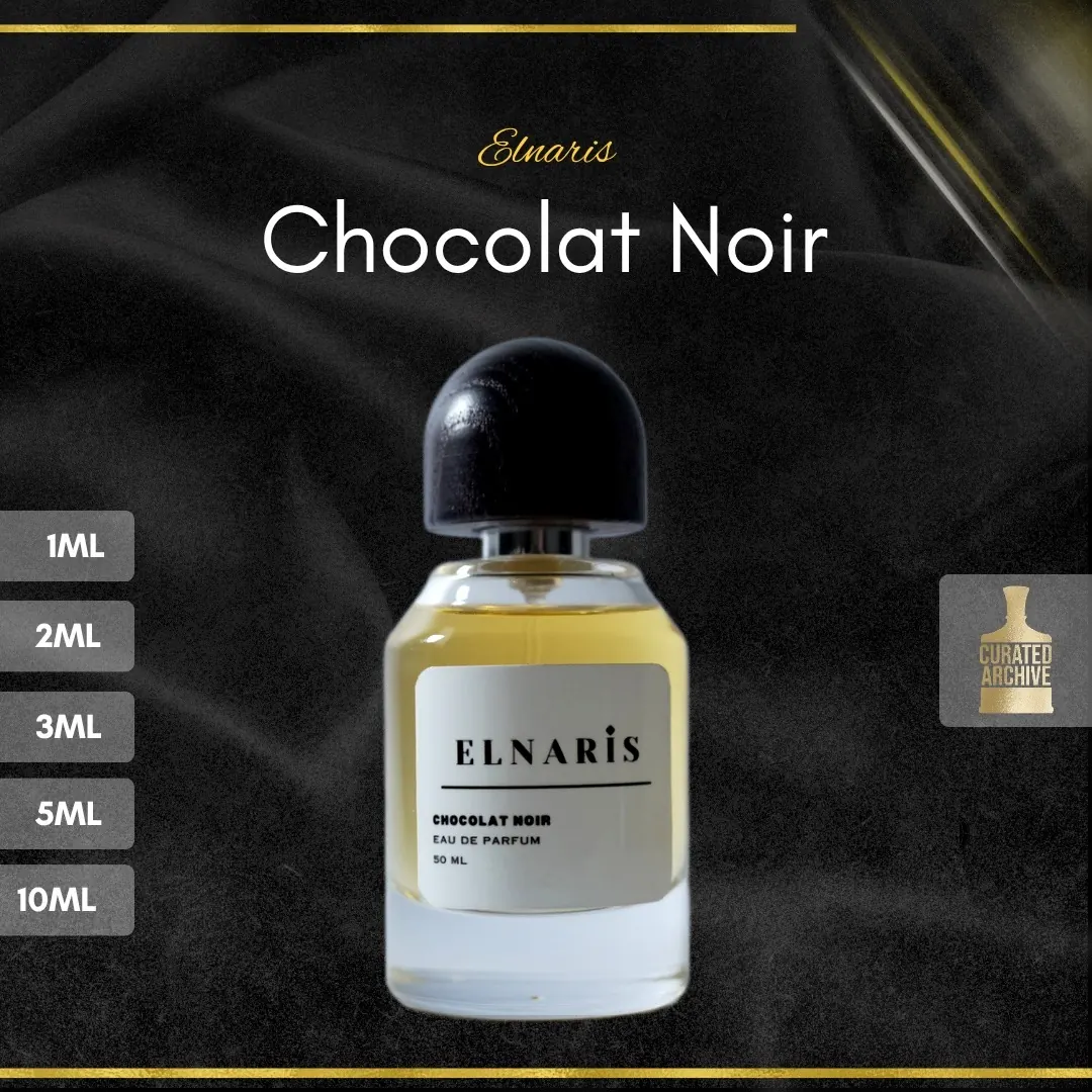 Elnaris Chocolat Noir fragrance bottle, decants from 1ml to 10ml