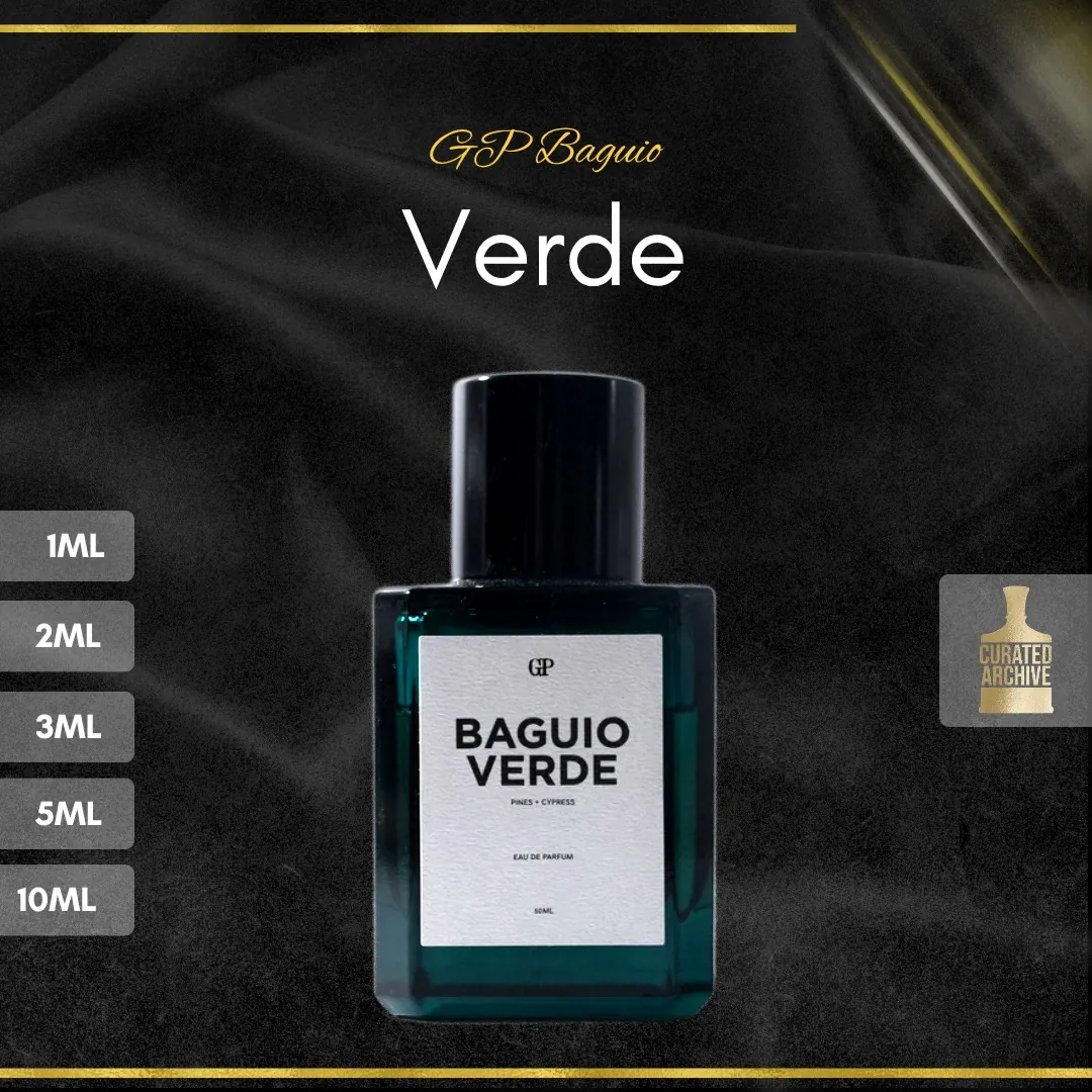 GP Baguio Verde fragrance bottle, decants from 1ml to 10ml