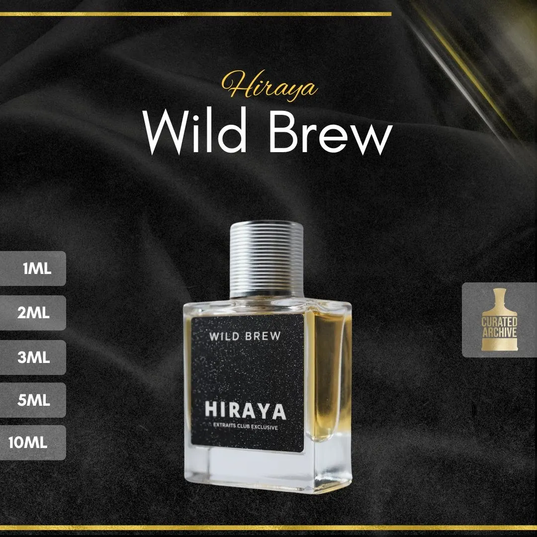 Hiraya Wild Brew fragrance bottle, decants from 1ml to 10ml