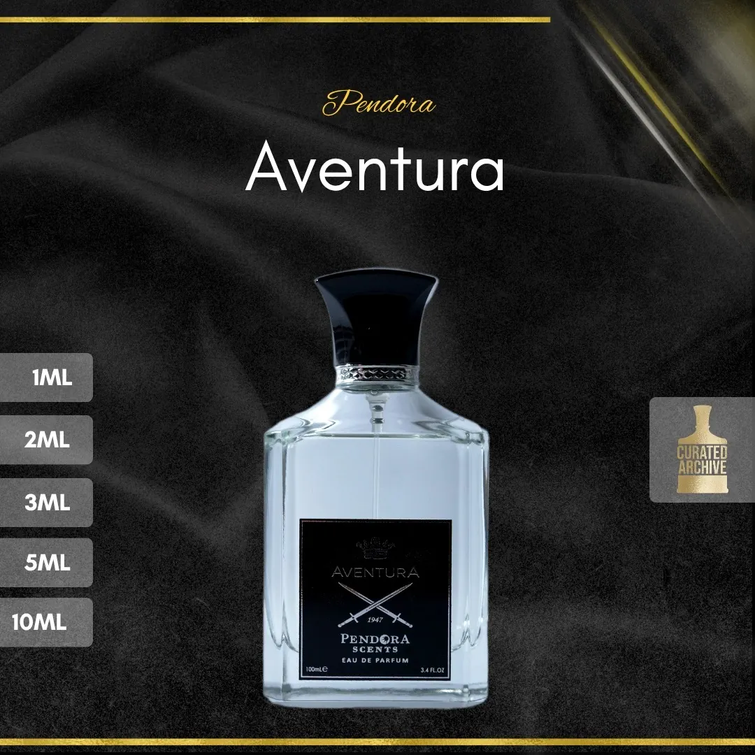 Pendora Aventura fragrance bottle, decants from 1ml to 10ml