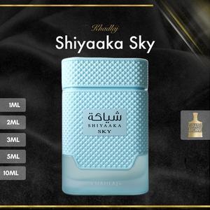 Shiyaaka Sky fragrance bottle, decants from 1ml to 10ml