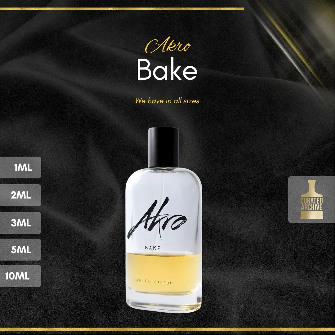 Bake fragrance bottle, decants from 1ml to 10ml