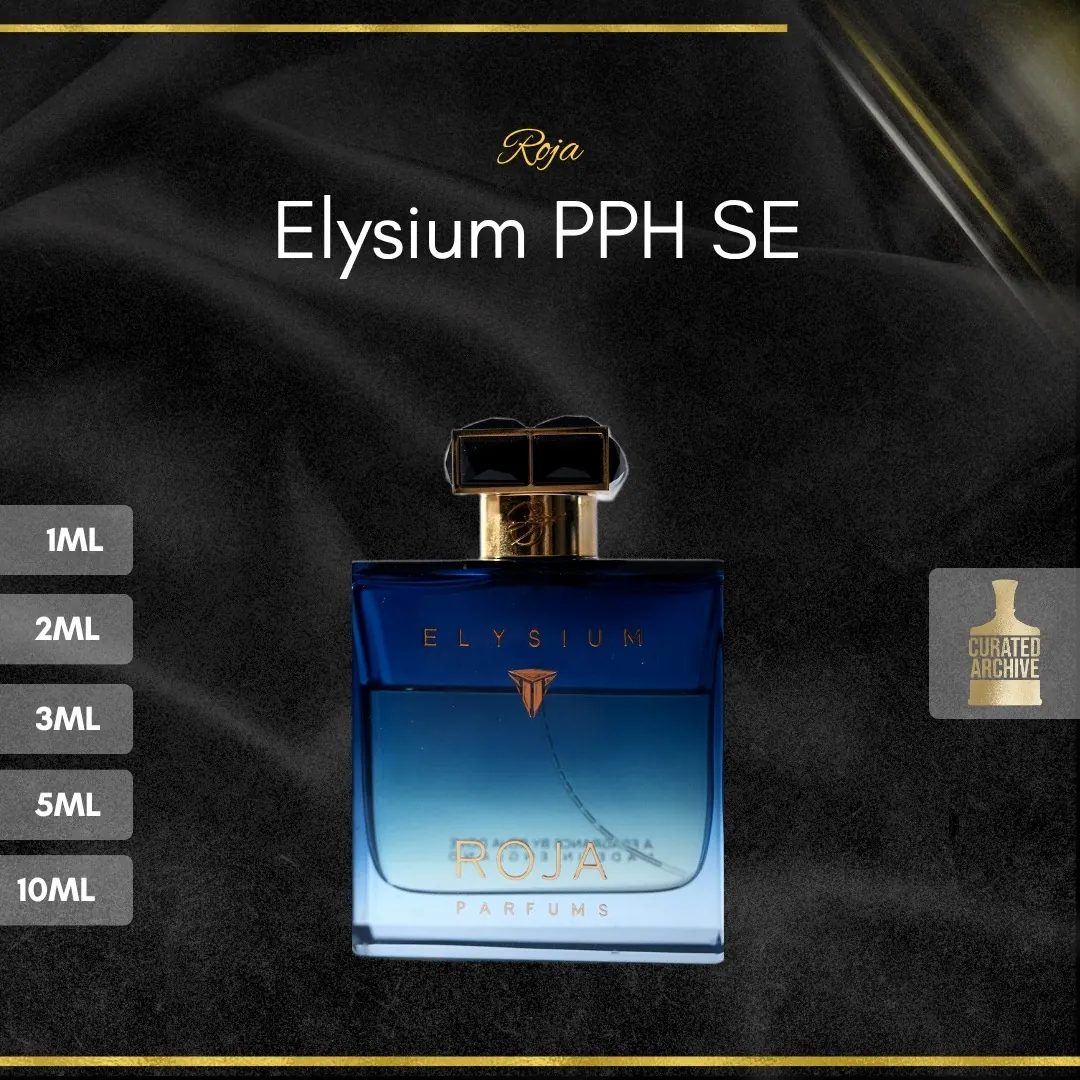 Elysium PPH SE fragrance bottle, decants from 1ml to 10ml