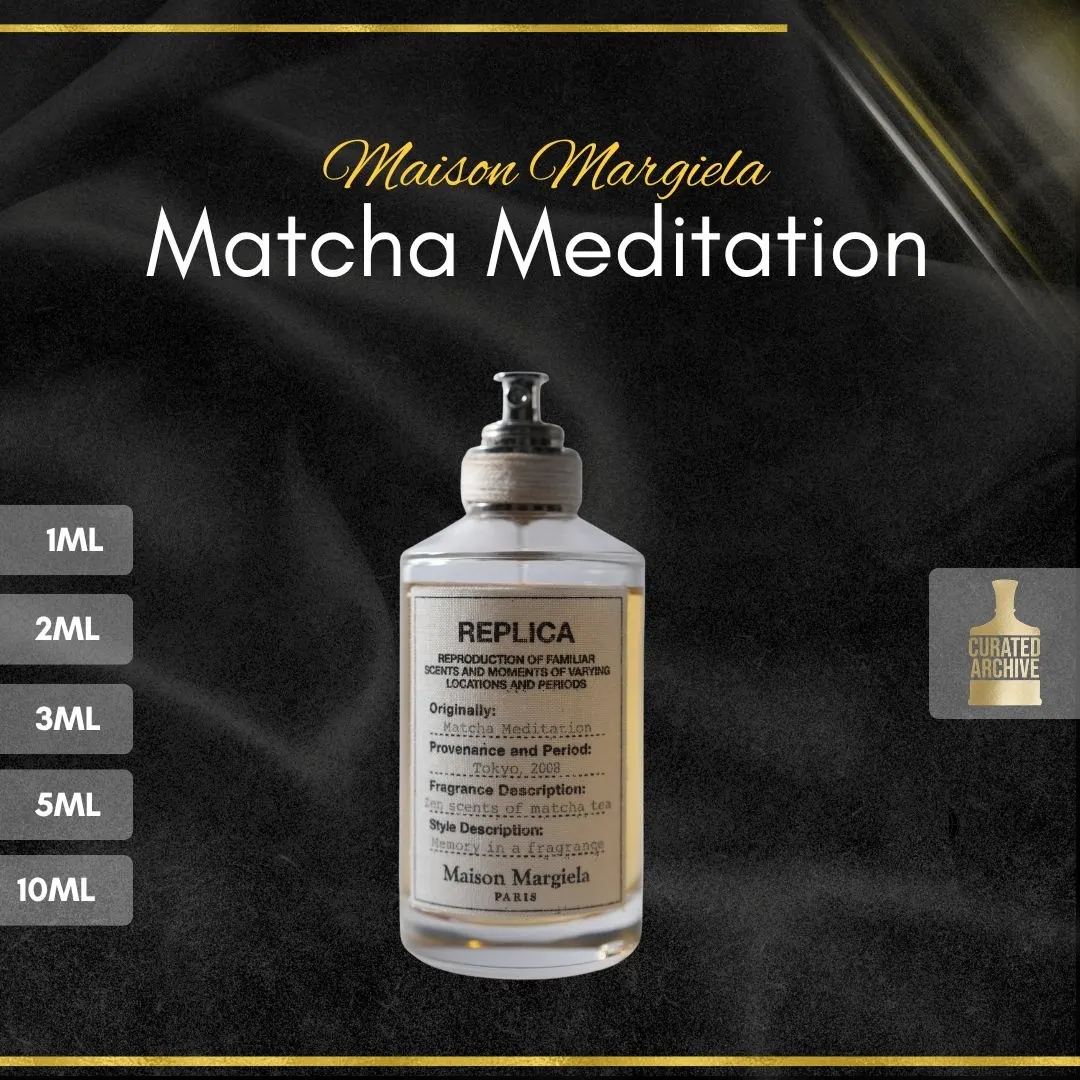 Matcha Meditation fragrance bottle, decants from 1ml to 10ml