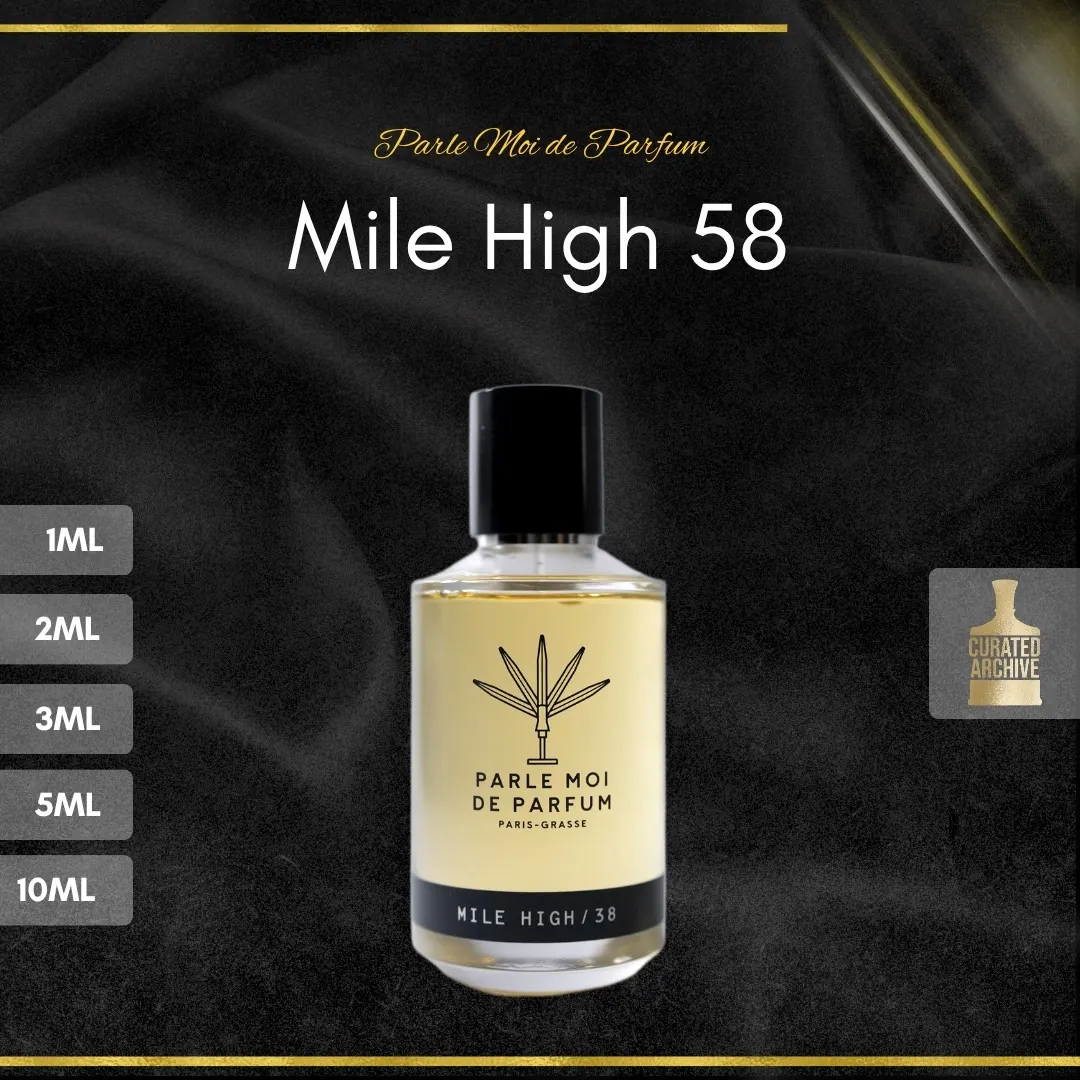 Mile High 58 fragrance bottle, decants from 1ml to 10ml