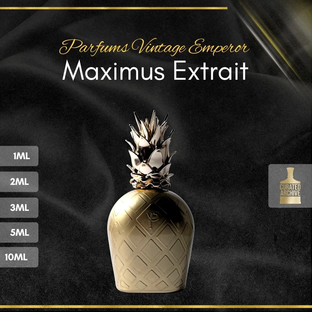 Parfums Vintage Emperor Maximus Extrait fragrance bottle, decants from 1ml to 10ml