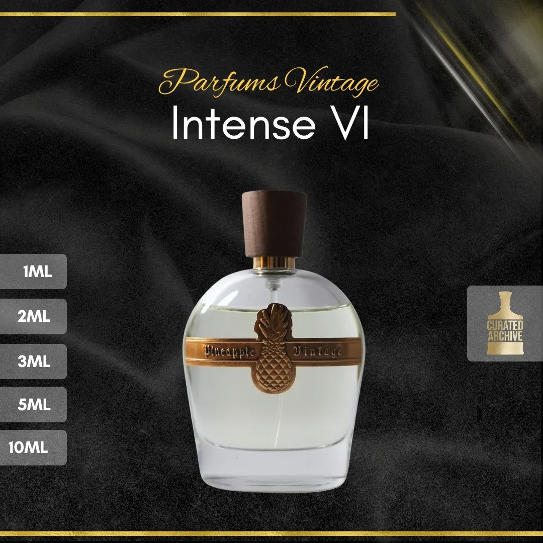 Parfums Vintage Intense VI fragrance bottle, decants from 1ml to 10ml