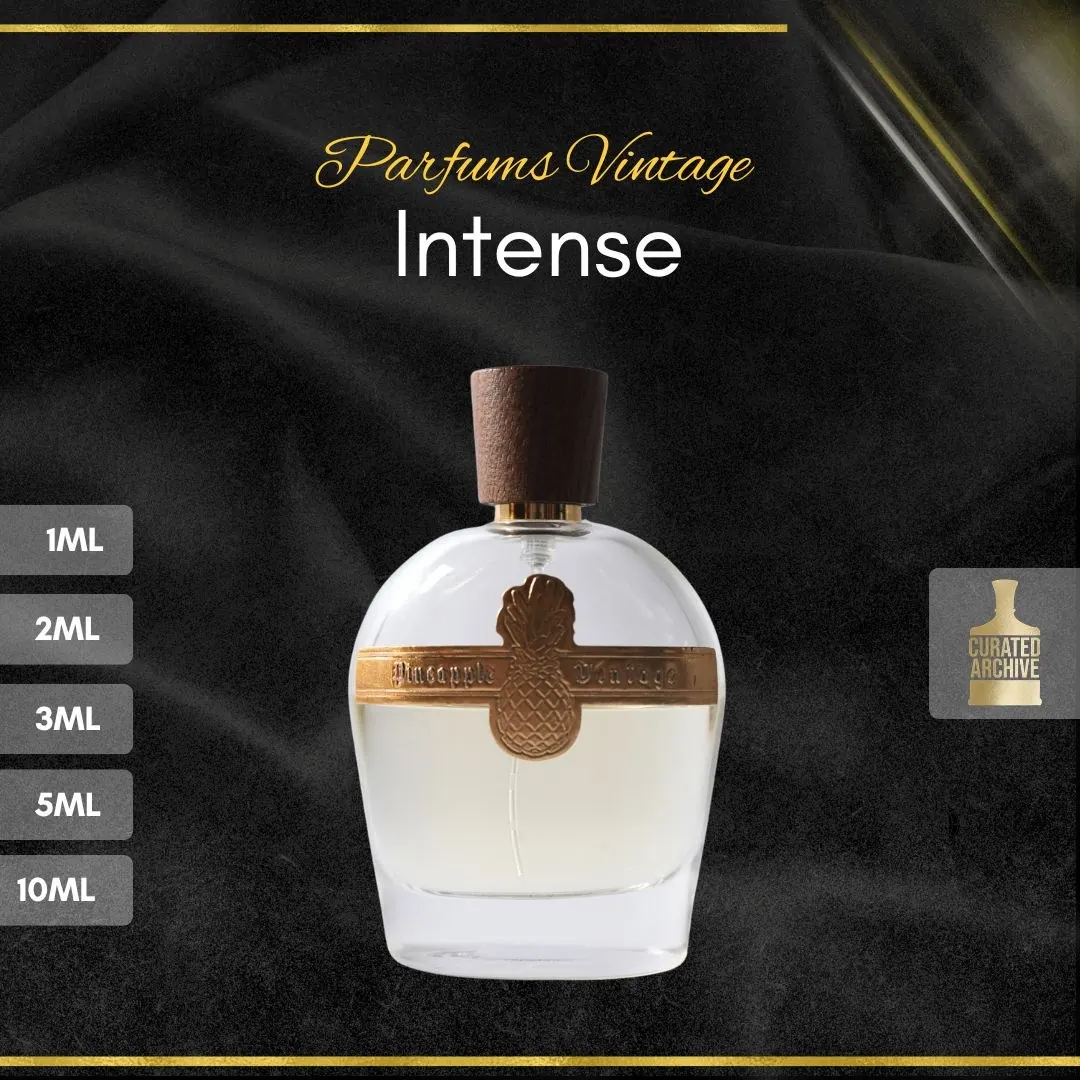 Parfums Vintage Intense fragrance bottle, decants from 1ml to 10ml