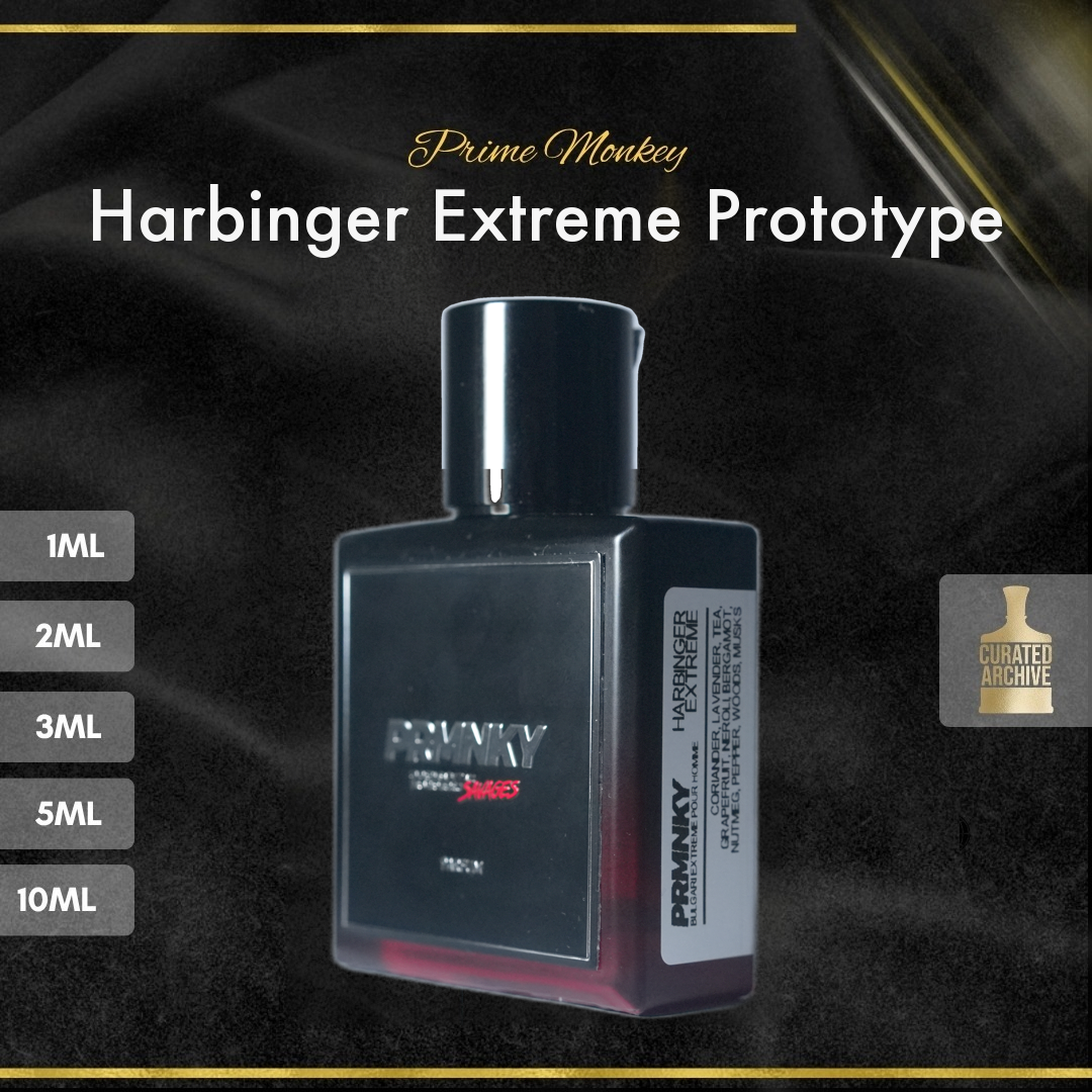 Prime Monkey Harbringer Extreme fragrance bottle, decants from 1ml to 10ml