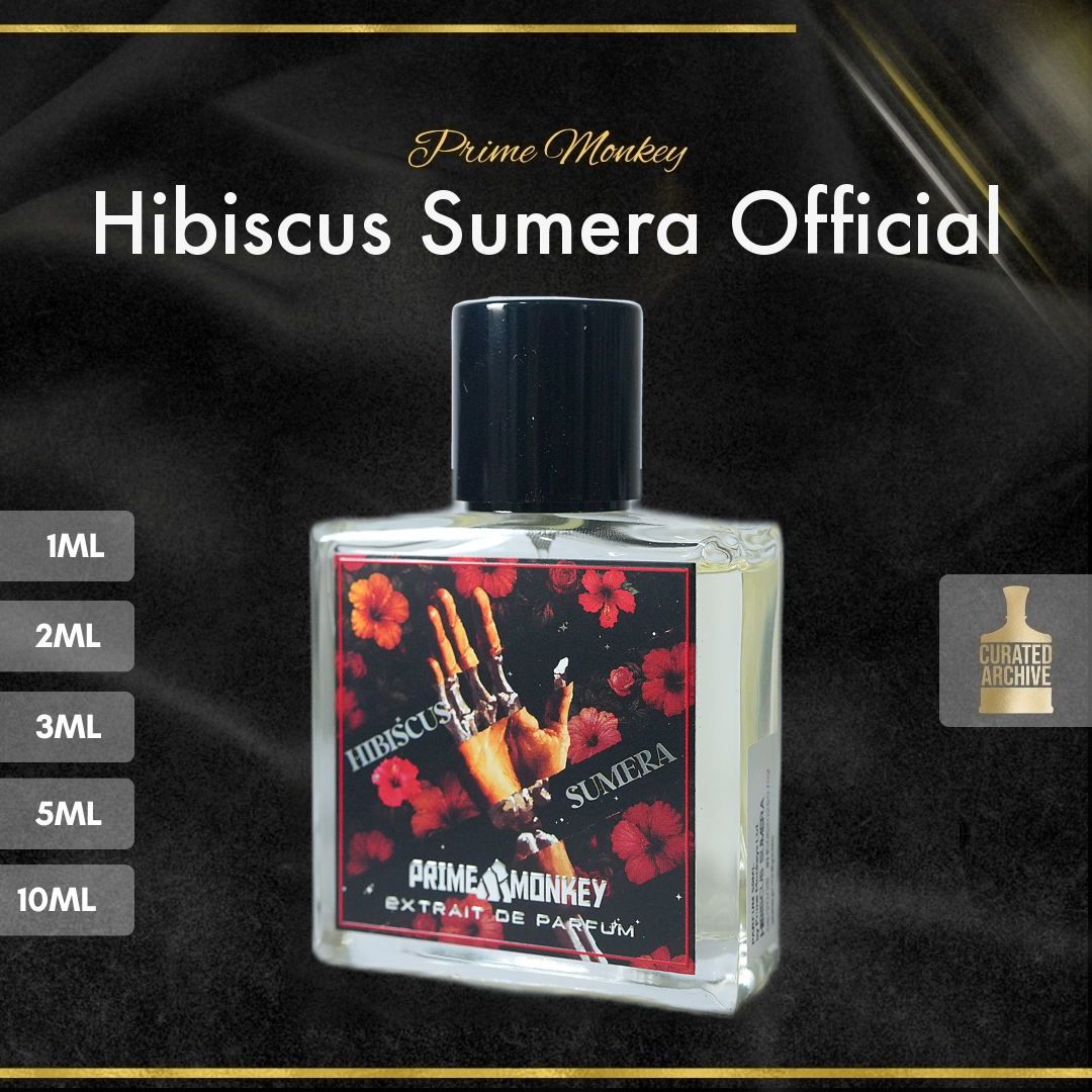 Prime Monkey Hibiscus Sumera Official fragrance bottle, decants from 1ml to 10ml