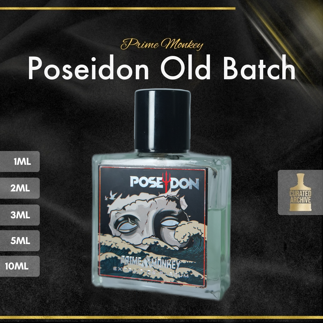 Prime Monkey Poseidon Old Batch fragrance bottle, decants from 1ml to 10ml