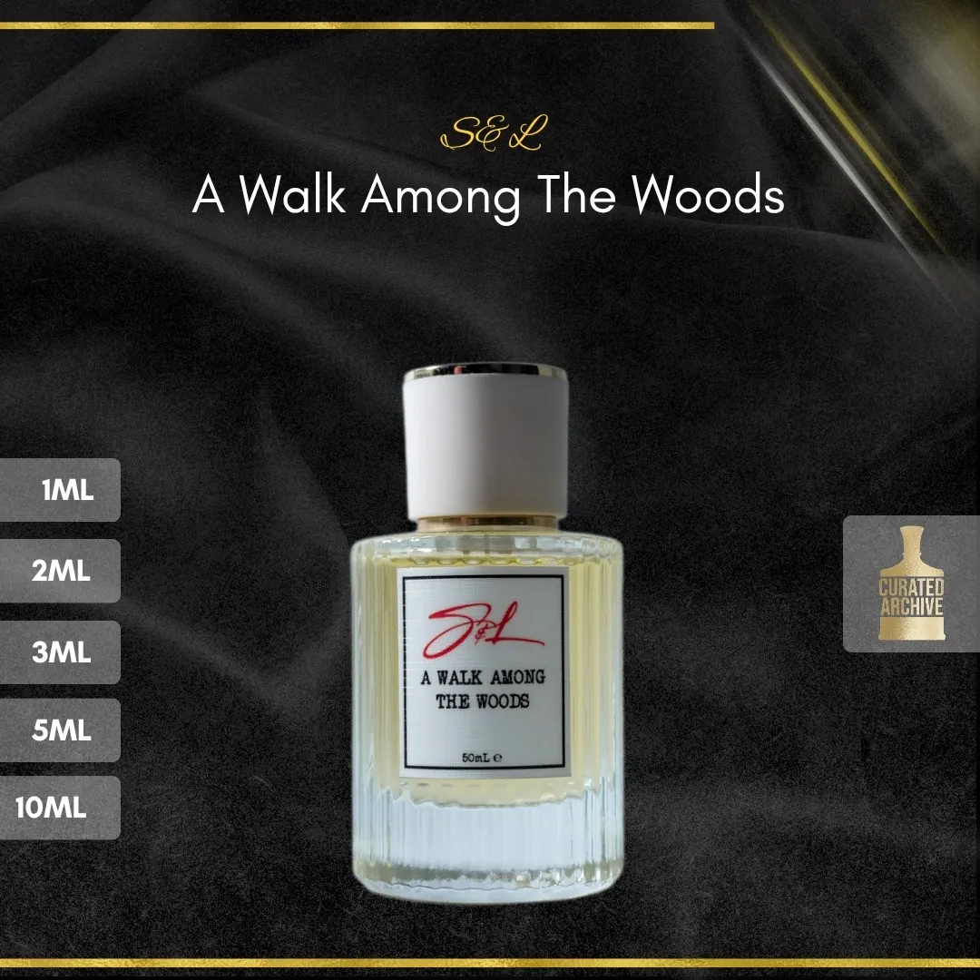S&L A Walk Among The Woods fragrance bottle, decants from 1ml to 10ml