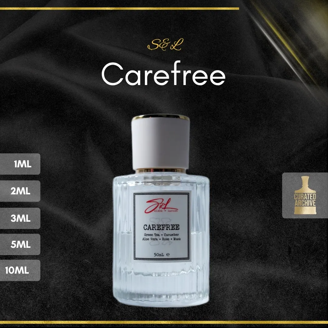 S&L Carefree fragrance bottle, decants from 1ml to 10ml