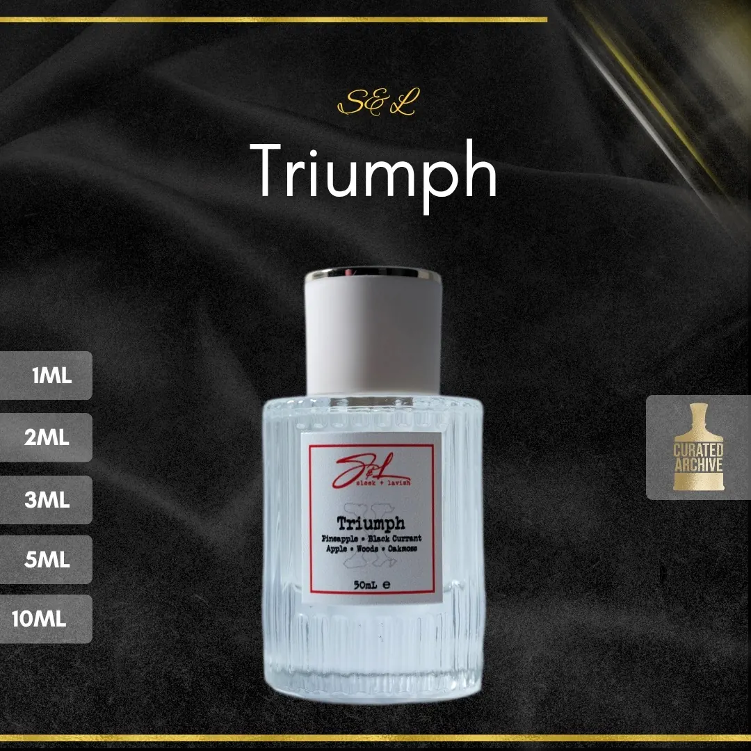 S&L Triumph fragrance bottle, decants from 1ml to 10ml
