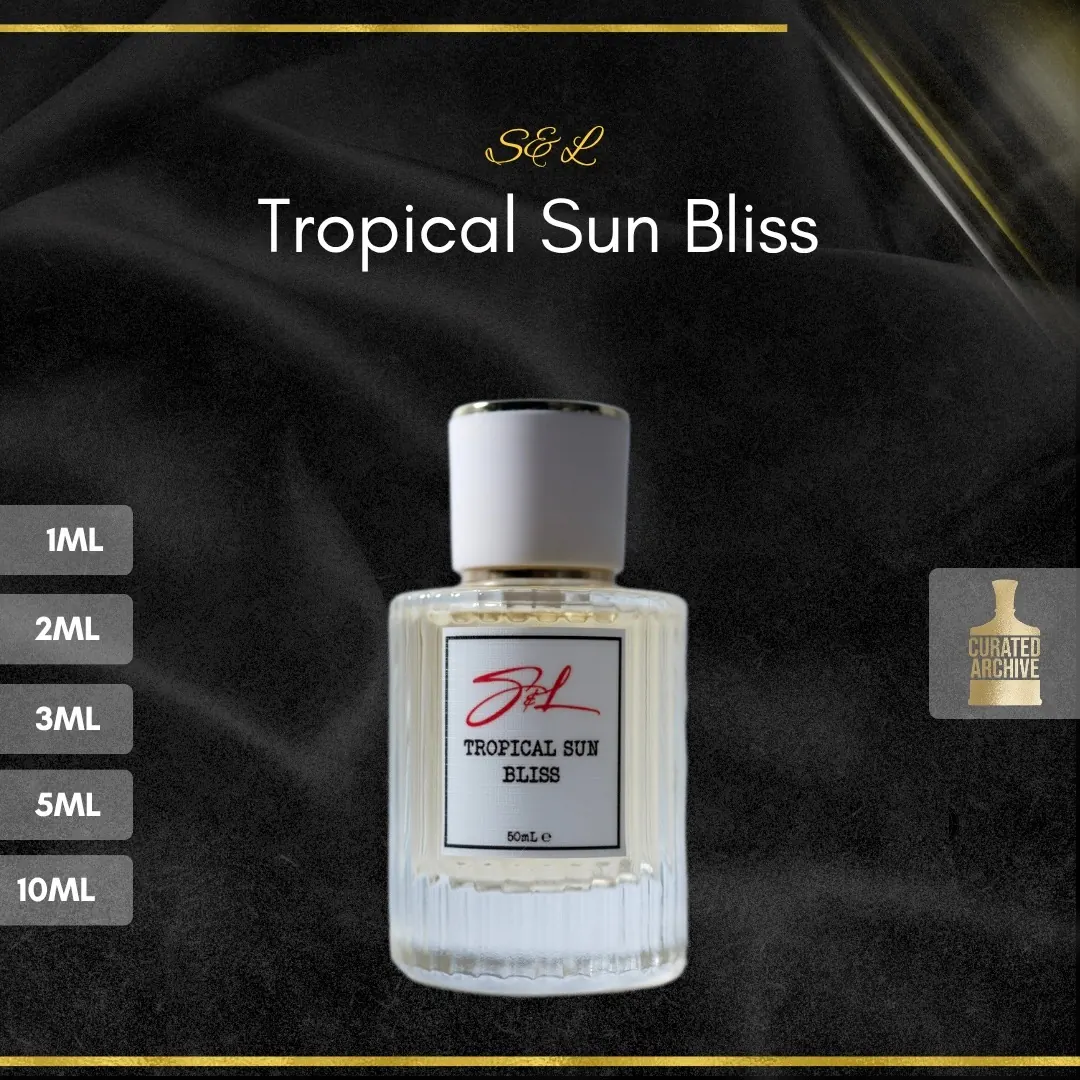 S&L Tropical Sun Bliss fragrance bottle, decants from 1ml to 10ml