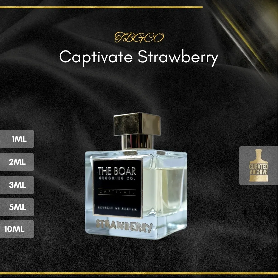 TBGCO Captivate Strawberry fragrance bottle, decants from 1ml to 10ml