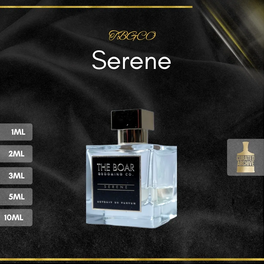TBGCO Serene fragrance bottle, decants from 1ml to 10ml