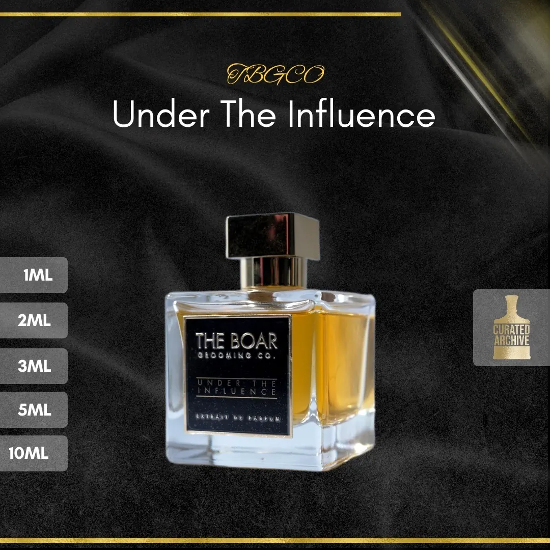 TBGCO Under The Influence w/o canna fragrance bottle, decants from 1ml to 10ml