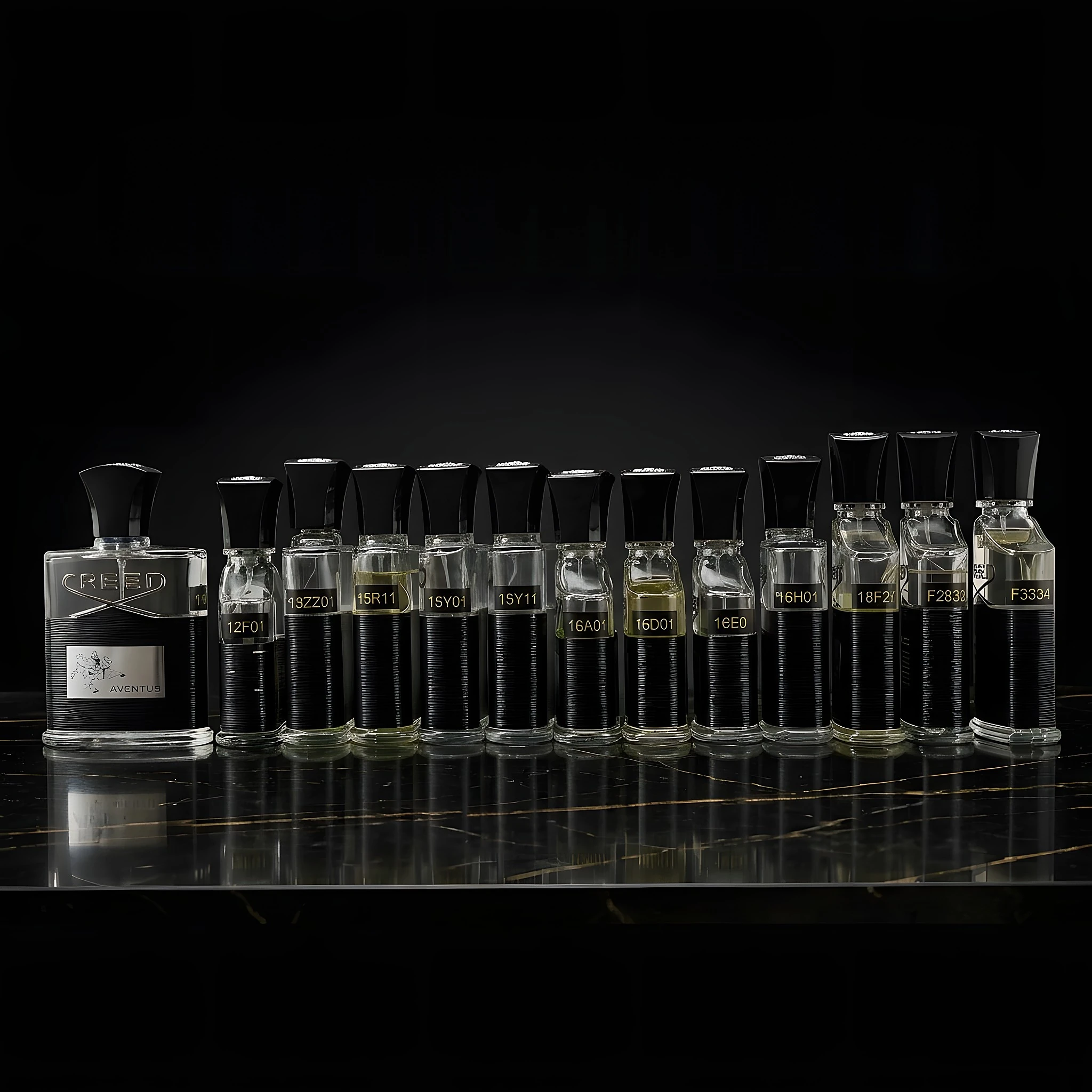 Creed Aventus batch archive, decants by batch code